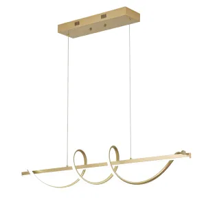 1-Light Modern Style Dcurved Wrap-Around Shape LED Chandelier