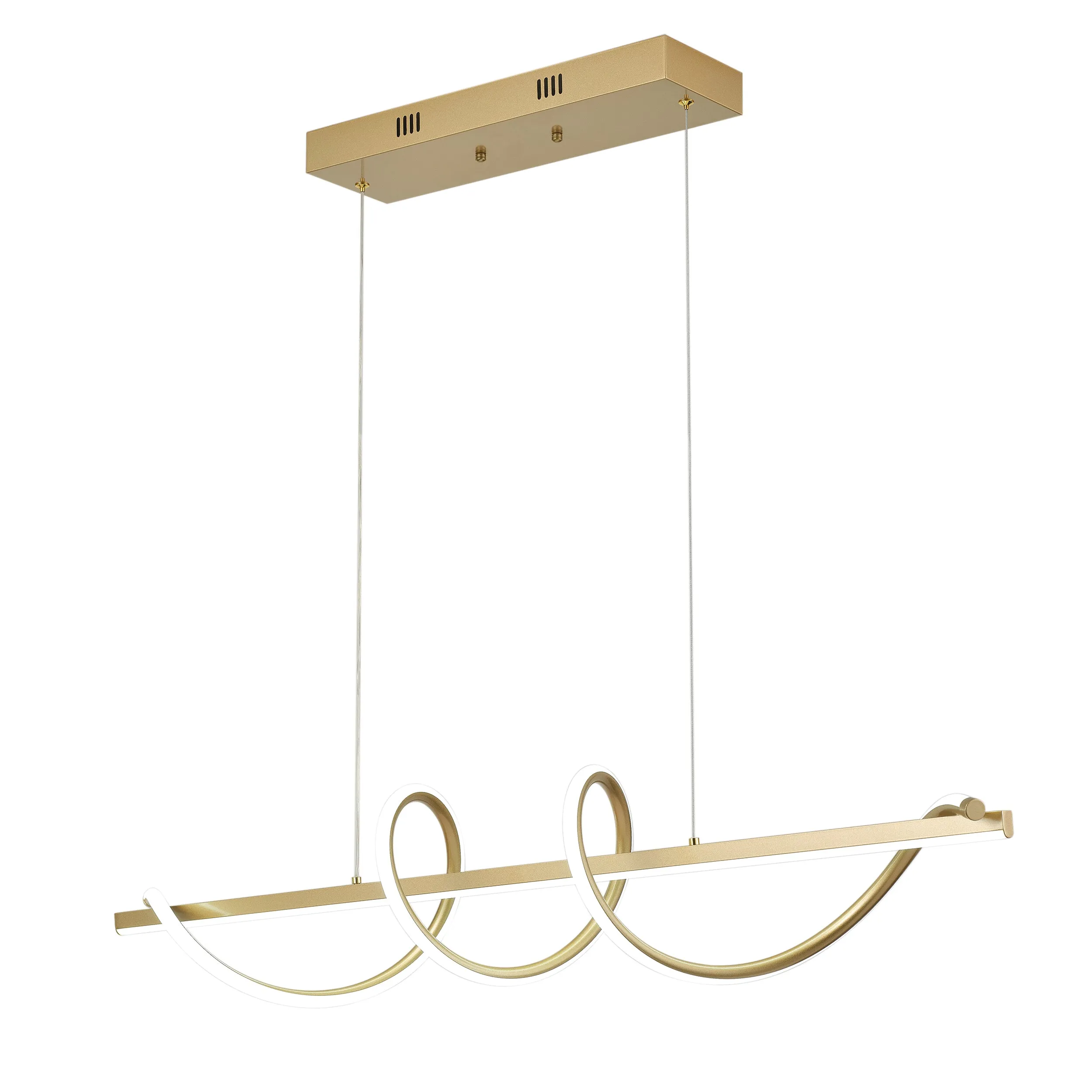 1-Light Modern Style Dcurved Wrap-Around Shape LED Chandelier