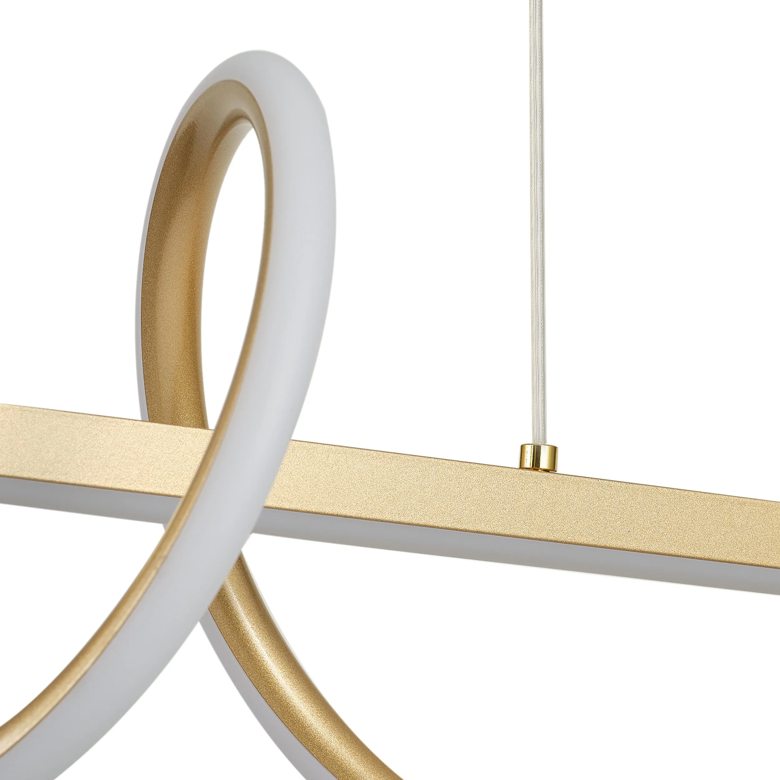 1-Light Modern Style Dcurved Wrap-Around Shape LED Chandelier