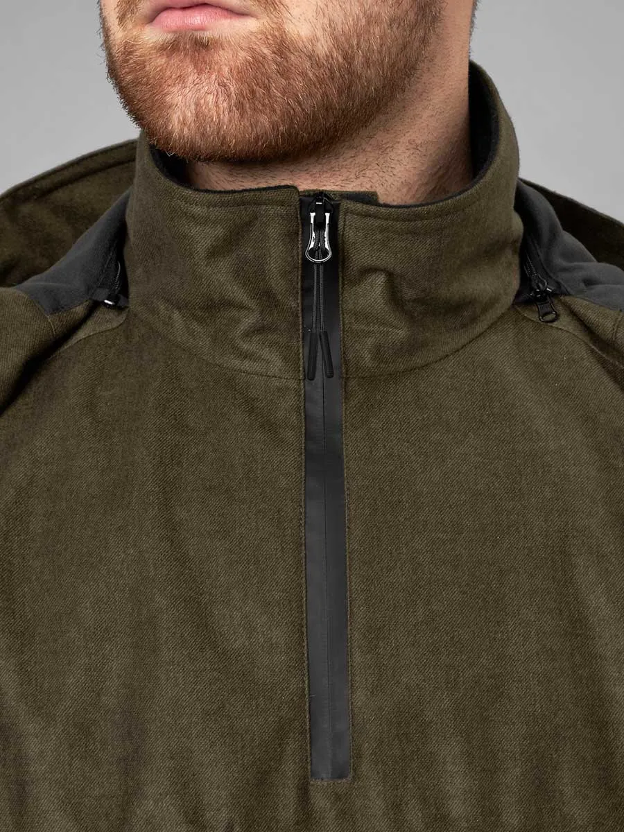 50% OFF SEELAND Avail Smock - Mens - Pine Green Melange - Size: UK 40" (EU50)