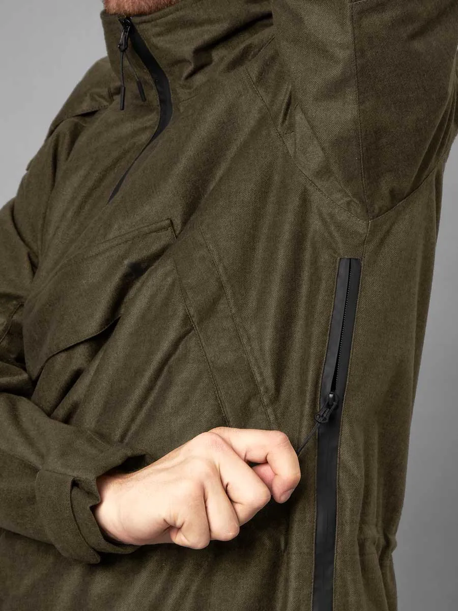 50% OFF SEELAND Avail Smock - Mens - Pine Green Melange - Size: UK 40" (EU50)