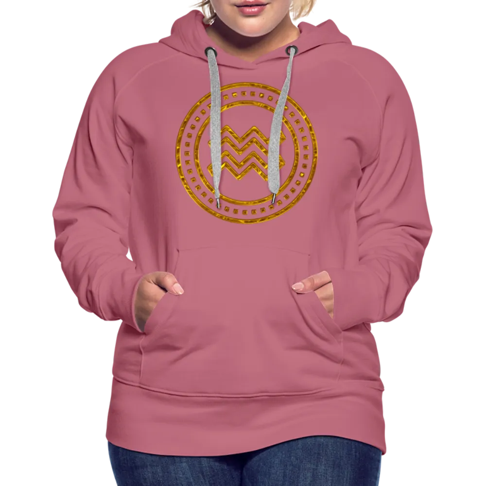 Aquarius Gold Foil 3D Women’s Premium Hoodie