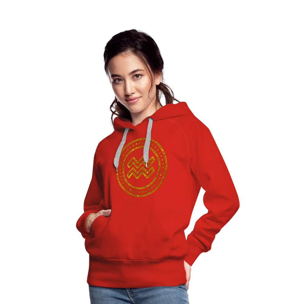 Aquarius Gold Foil 3D Women’s Premium Hoodie