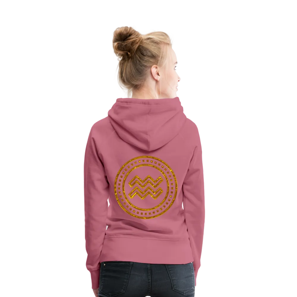 Aquarius Gold Foil 3D Women’s Premium Hoodie