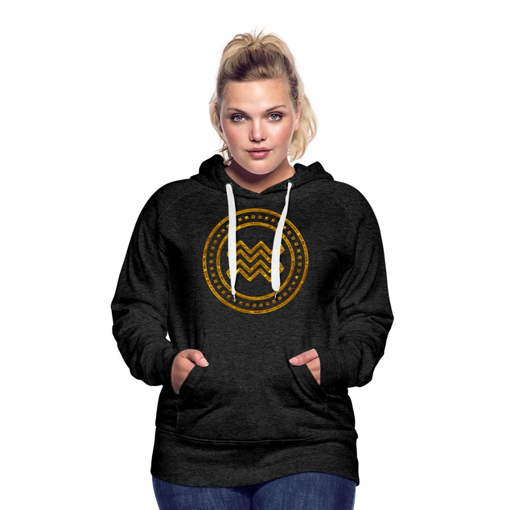 Aquarius Gold Foil 3D Women’s Premium Hoodie