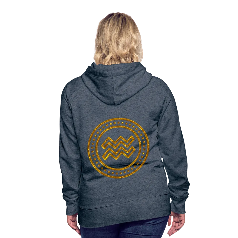 Aquarius Gold Foil 3D Women’s Premium Hoodie