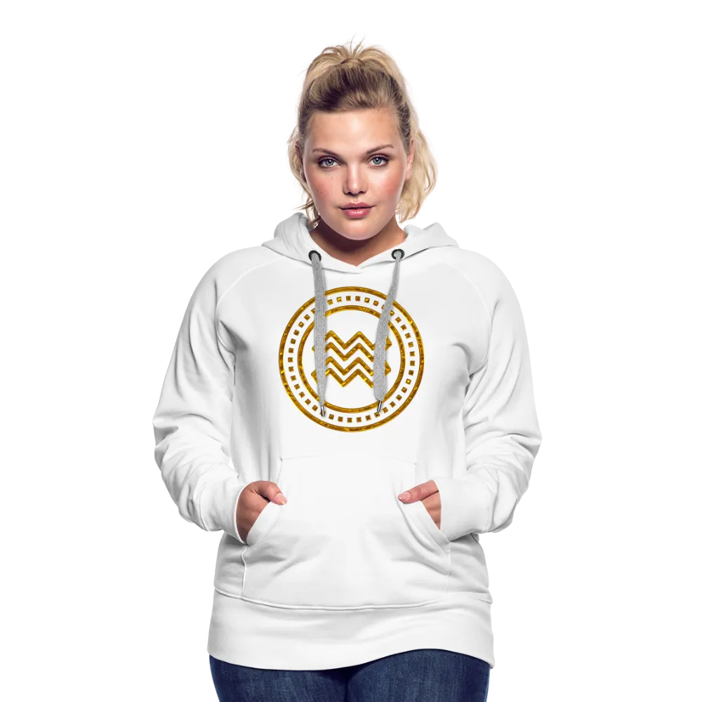 Aquarius Gold Foil 3D Women’s Premium Hoodie