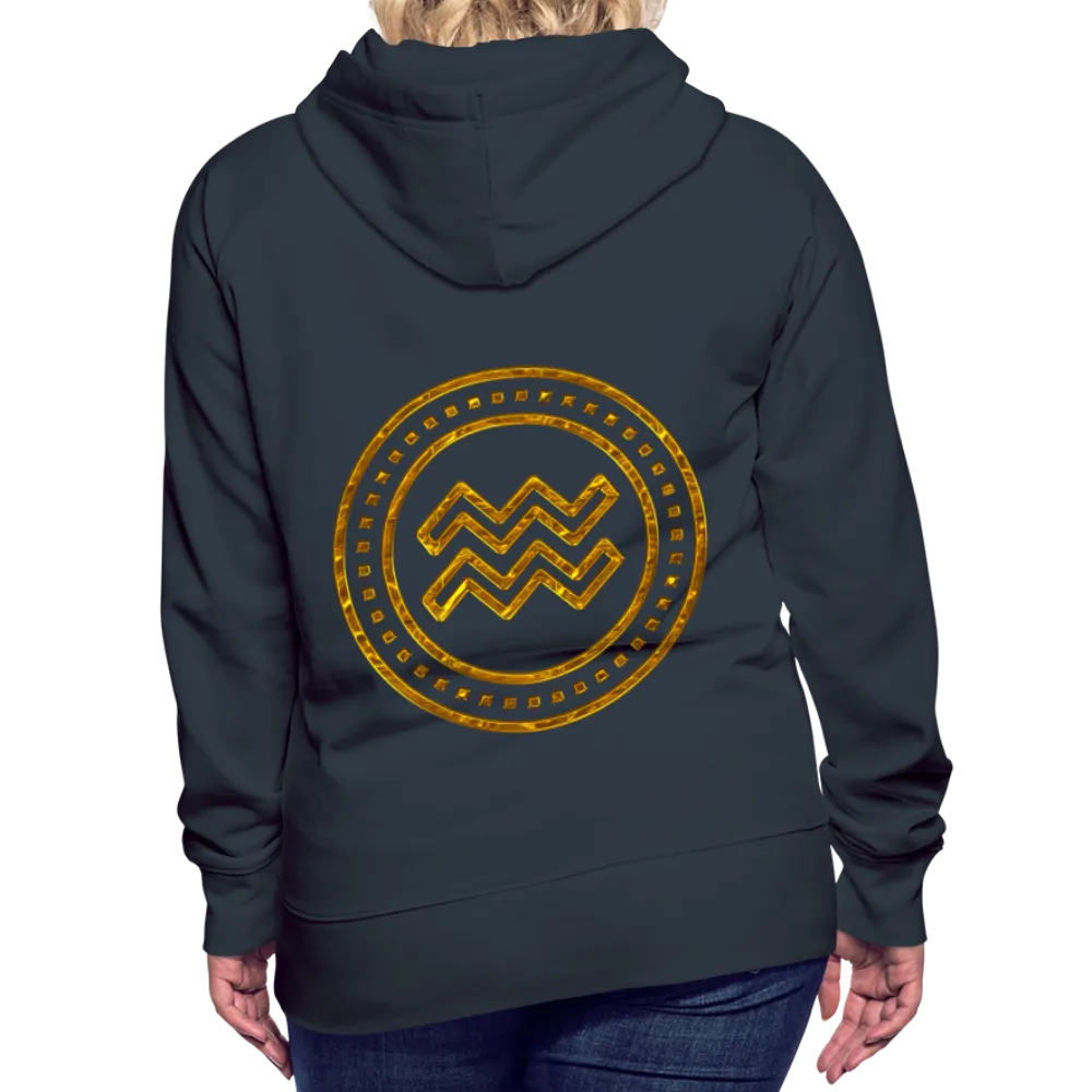 Aquarius Gold Foil 3D Women’s Premium Hoodie