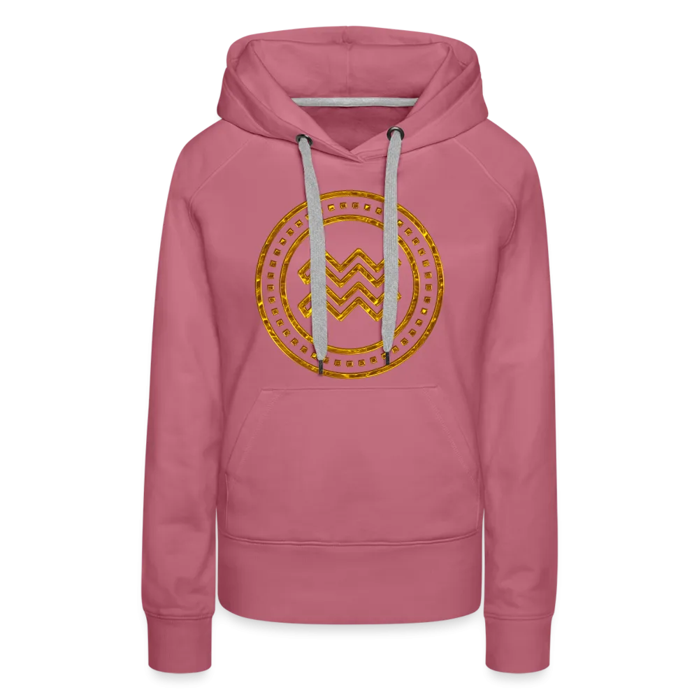 Aquarius Gold Foil 3D Women’s Premium Hoodie