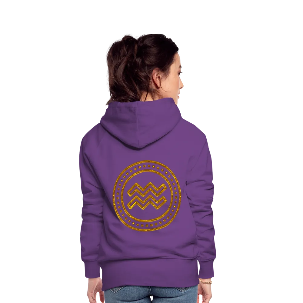 Aquarius Gold Foil 3D Women’s Premium Hoodie