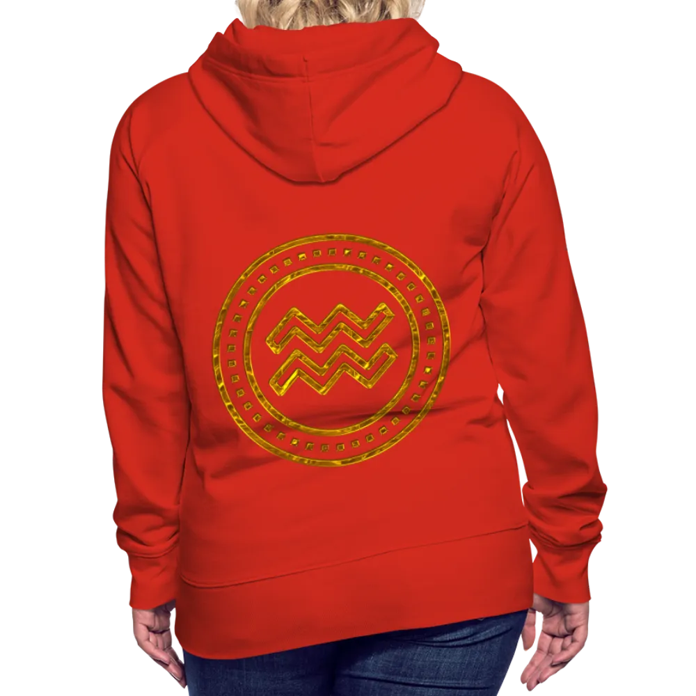 Aquarius Gold Foil 3D Women’s Premium Hoodie