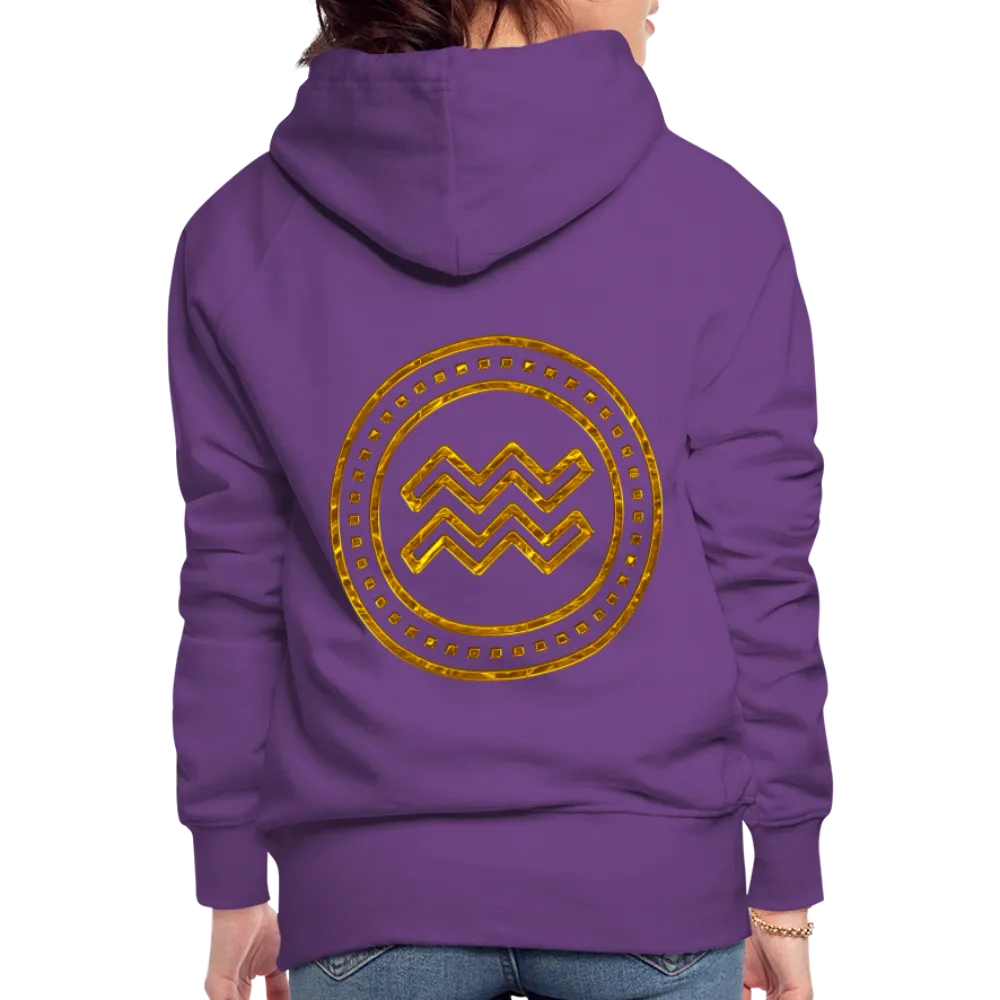 Aquarius Gold Foil 3D Women’s Premium Hoodie