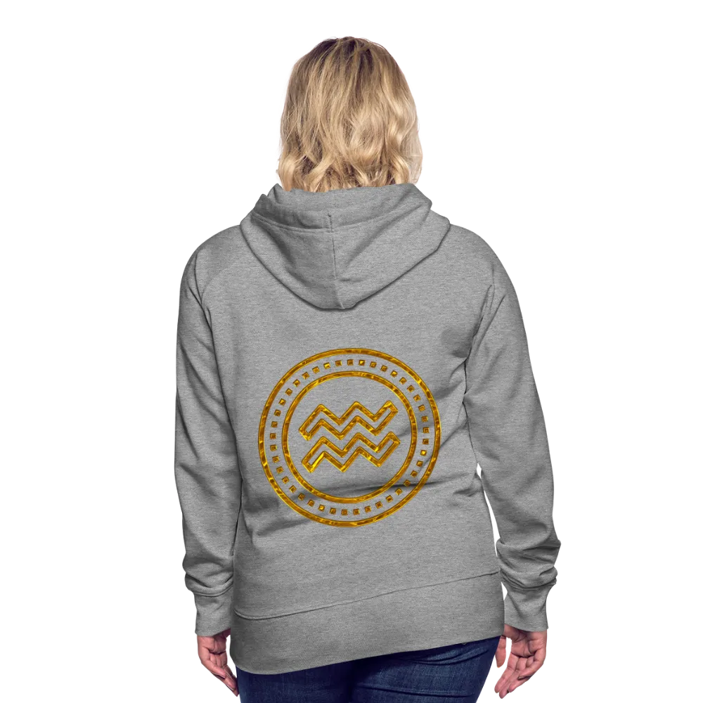 Aquarius Gold Foil 3D Women’s Premium Hoodie