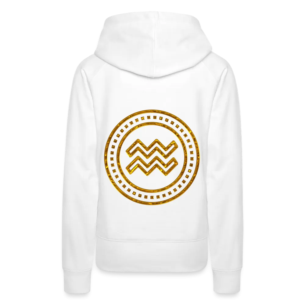 Aquarius Gold Foil 3D Women’s Premium Hoodie