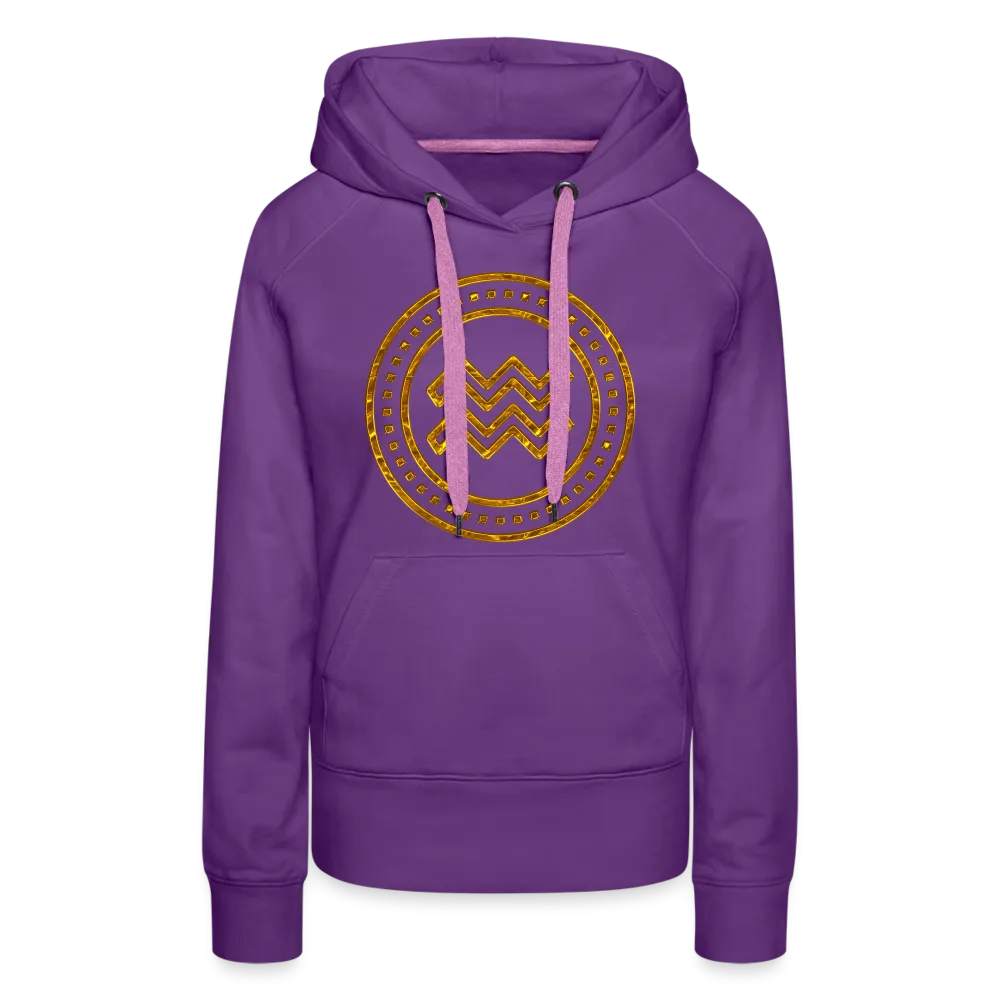 Aquarius Gold Foil 3D Women’s Premium Hoodie