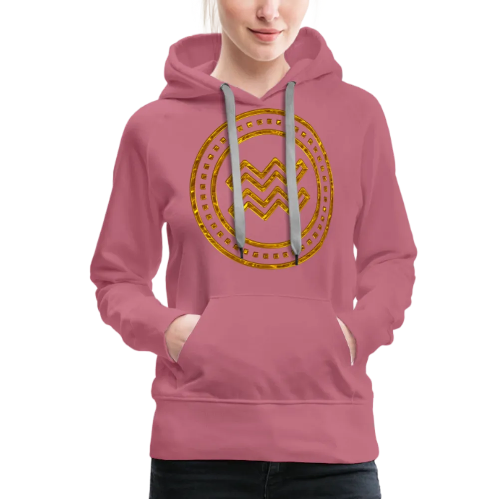 Aquarius Gold Foil 3D Women’s Premium Hoodie