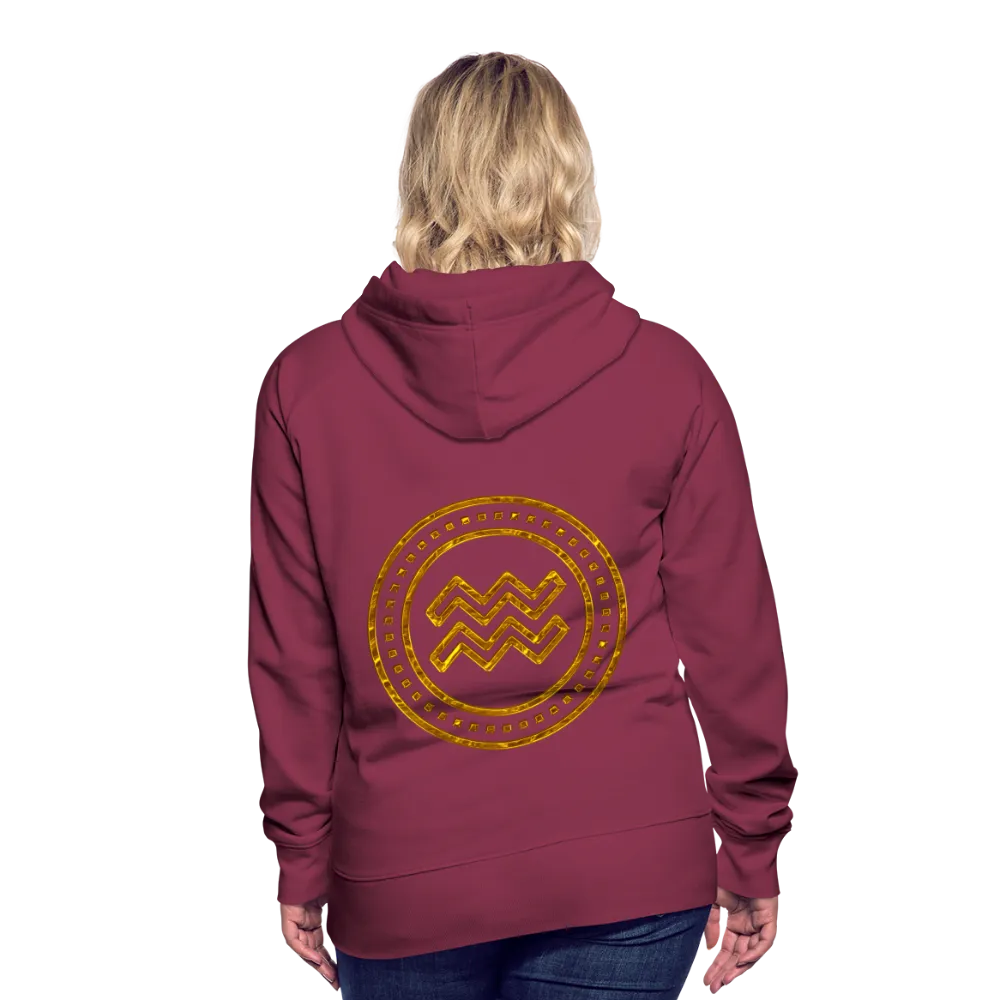 Aquarius Gold Foil 3D Women’s Premium Hoodie