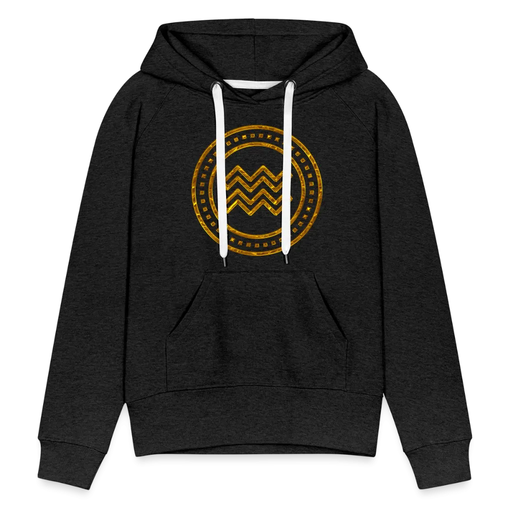 Aquarius Gold Foil 3D Women’s Premium Hoodie