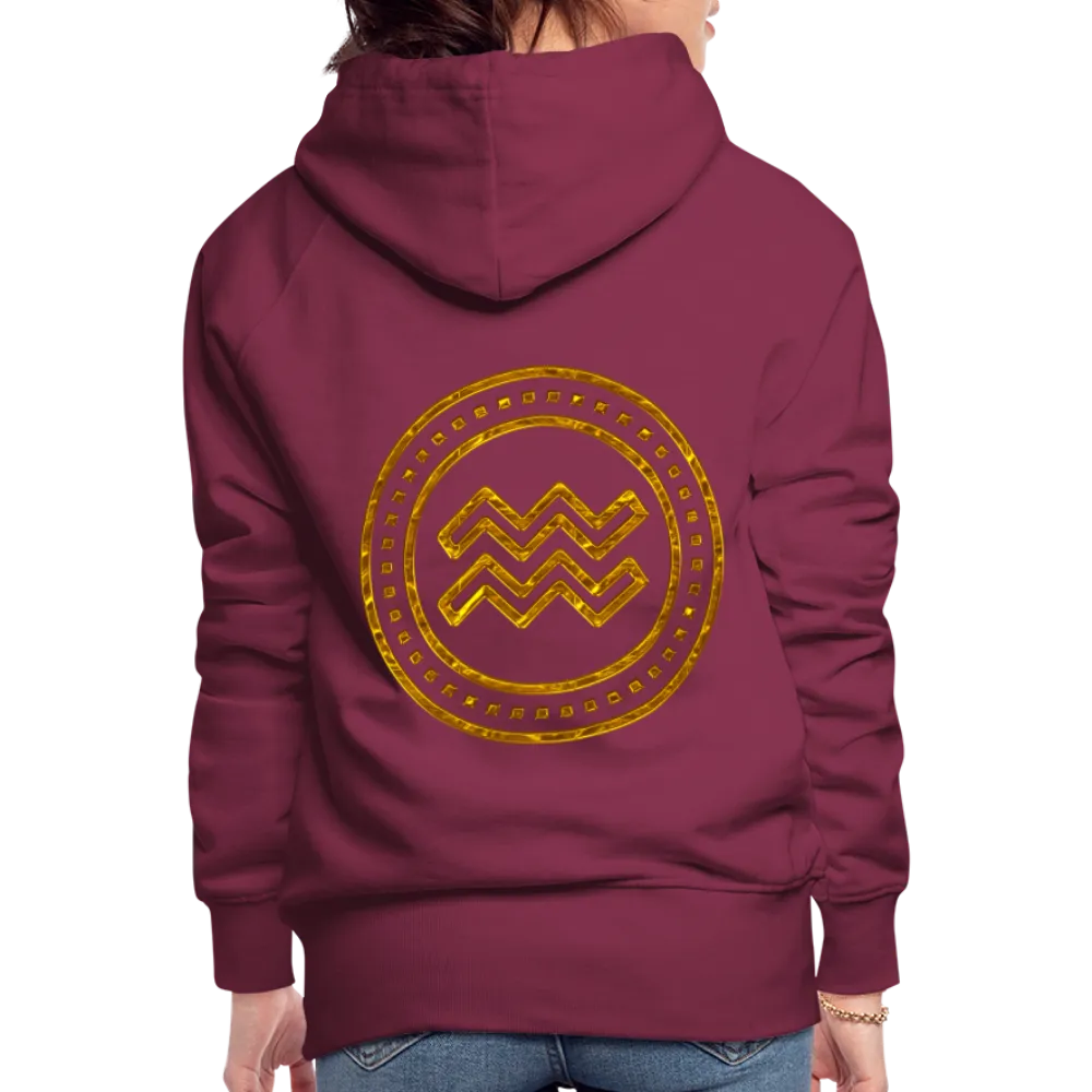 Aquarius Gold Foil 3D Women’s Premium Hoodie
