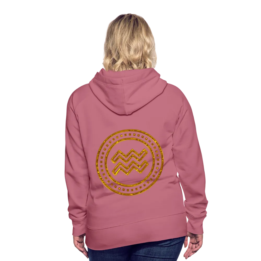 Aquarius Gold Foil 3D Women’s Premium Hoodie
