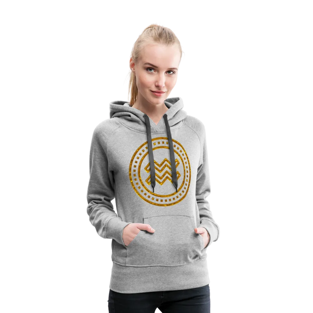 Aquarius Gold Foil 3D Women’s Premium Hoodie