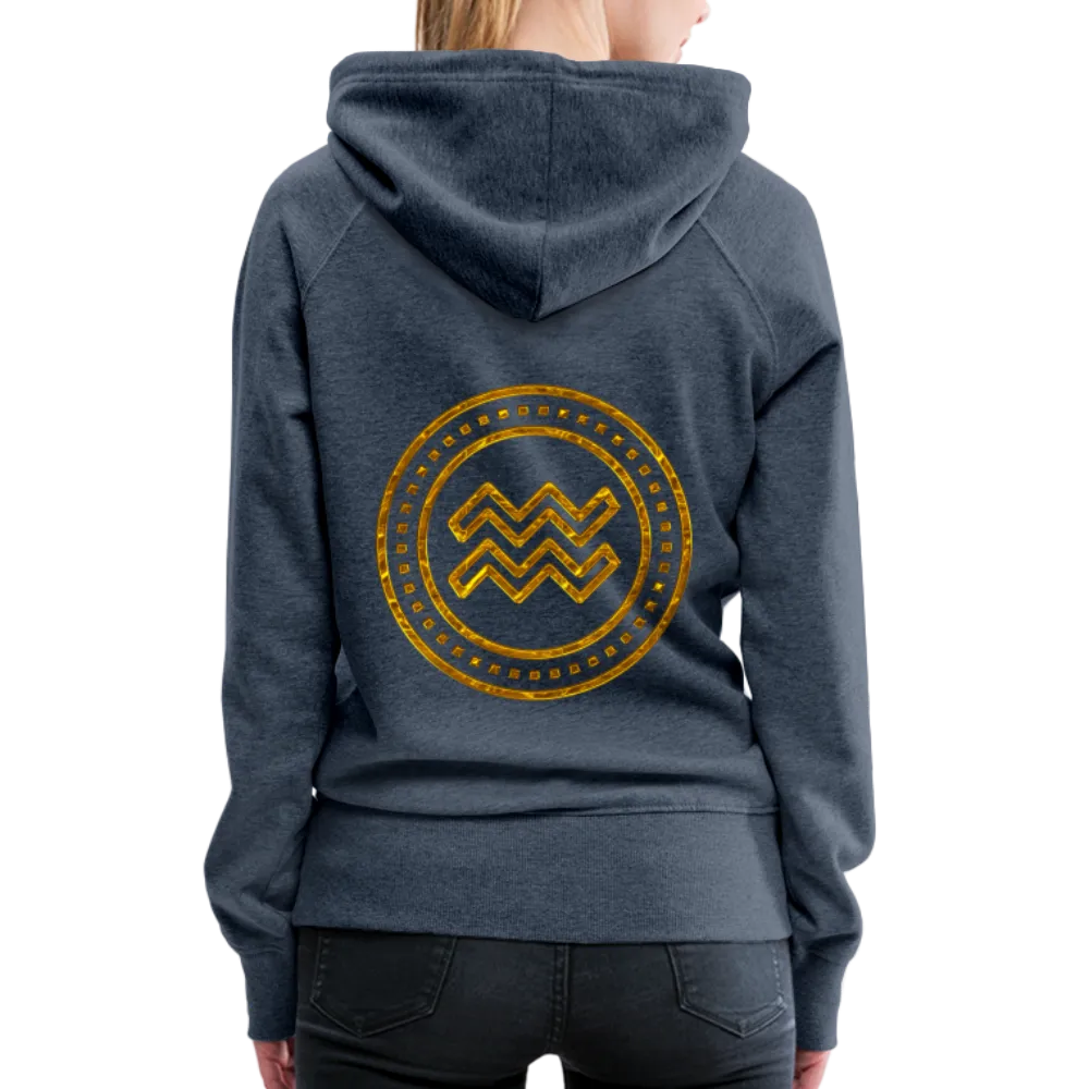 Aquarius Gold Foil 3D Women’s Premium Hoodie
