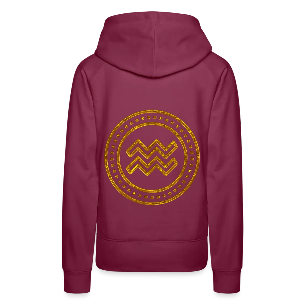 Aquarius Gold Foil 3D Women’s Premium Hoodie