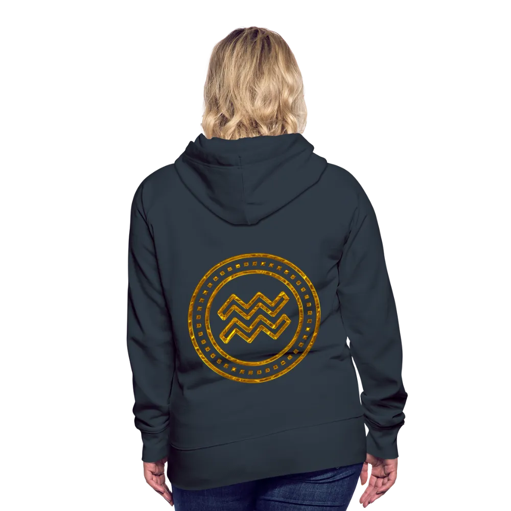 Aquarius Gold Foil 3D Women’s Premium Hoodie