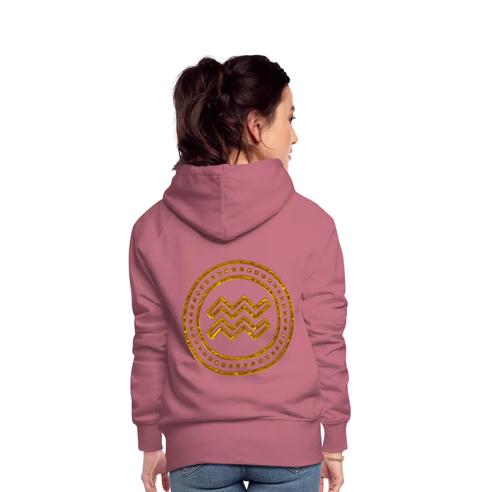 Aquarius Gold Foil 3D Women’s Premium Hoodie
