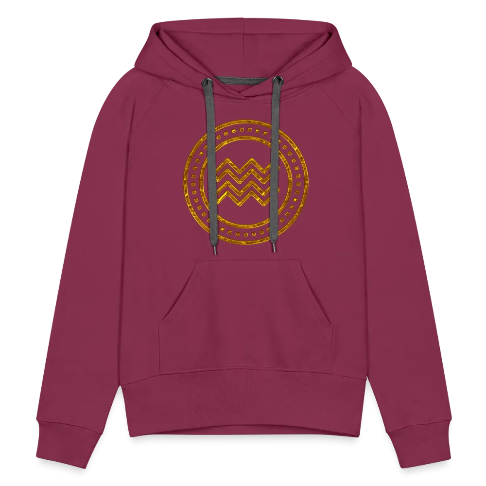 Aquarius Gold Foil 3D Women’s Premium Hoodie