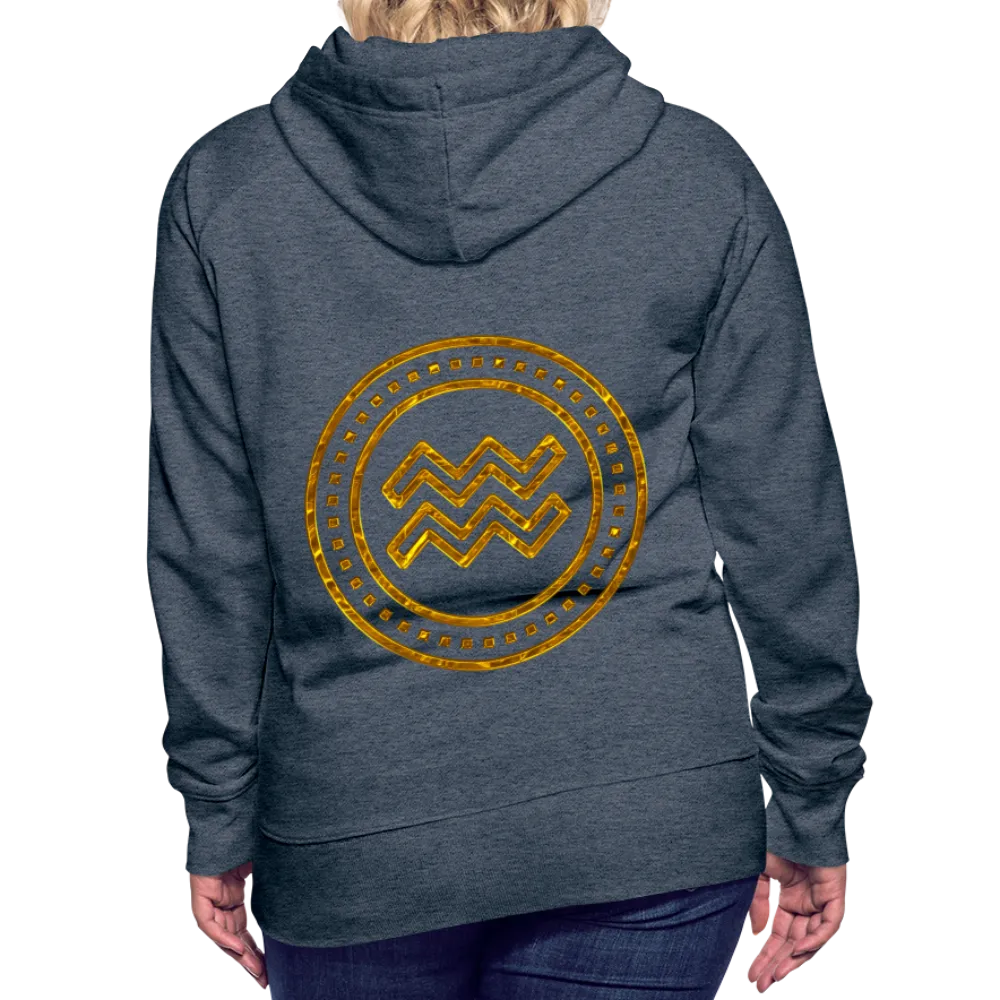 Aquarius Gold Foil 3D Women’s Premium Hoodie