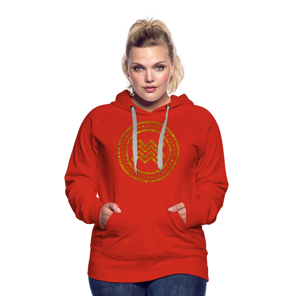Aquarius Gold Foil 3D Women’s Premium Hoodie