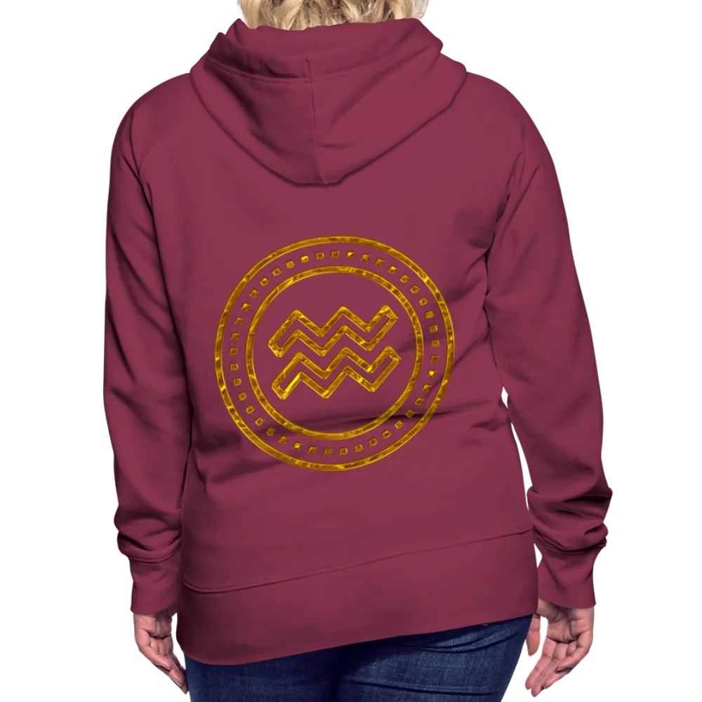 Aquarius Gold Foil 3D Women’s Premium Hoodie