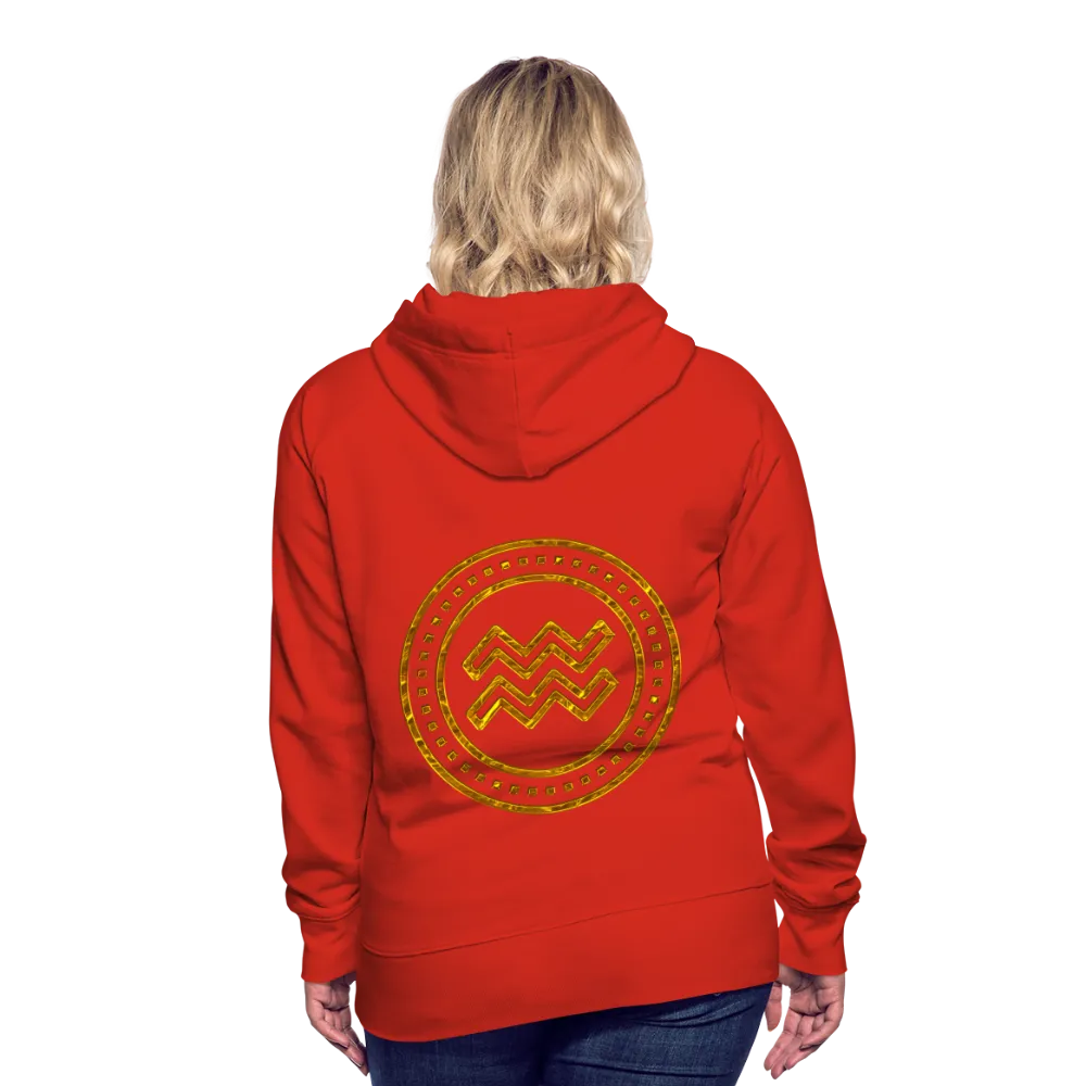 Aquarius Gold Foil 3D Women’s Premium Hoodie