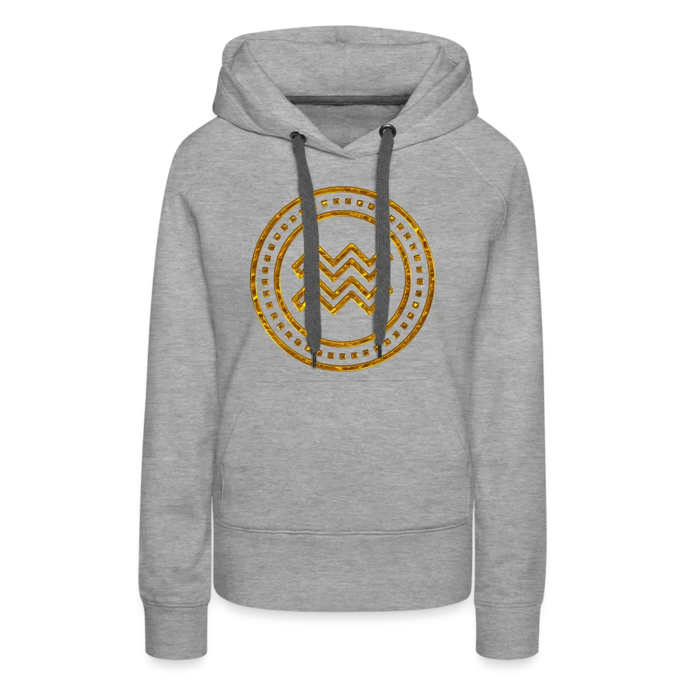 Aquarius Gold Foil 3D Women’s Premium Hoodie