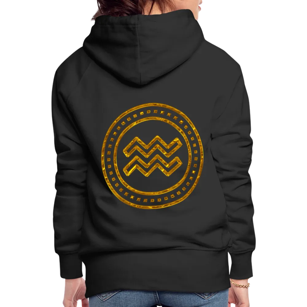 Aquarius Gold Foil 3D Women’s Premium Hoodie