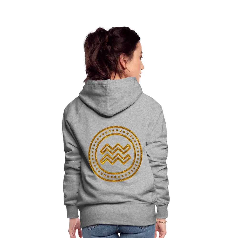 Aquarius Gold Foil 3D Women’s Premium Hoodie