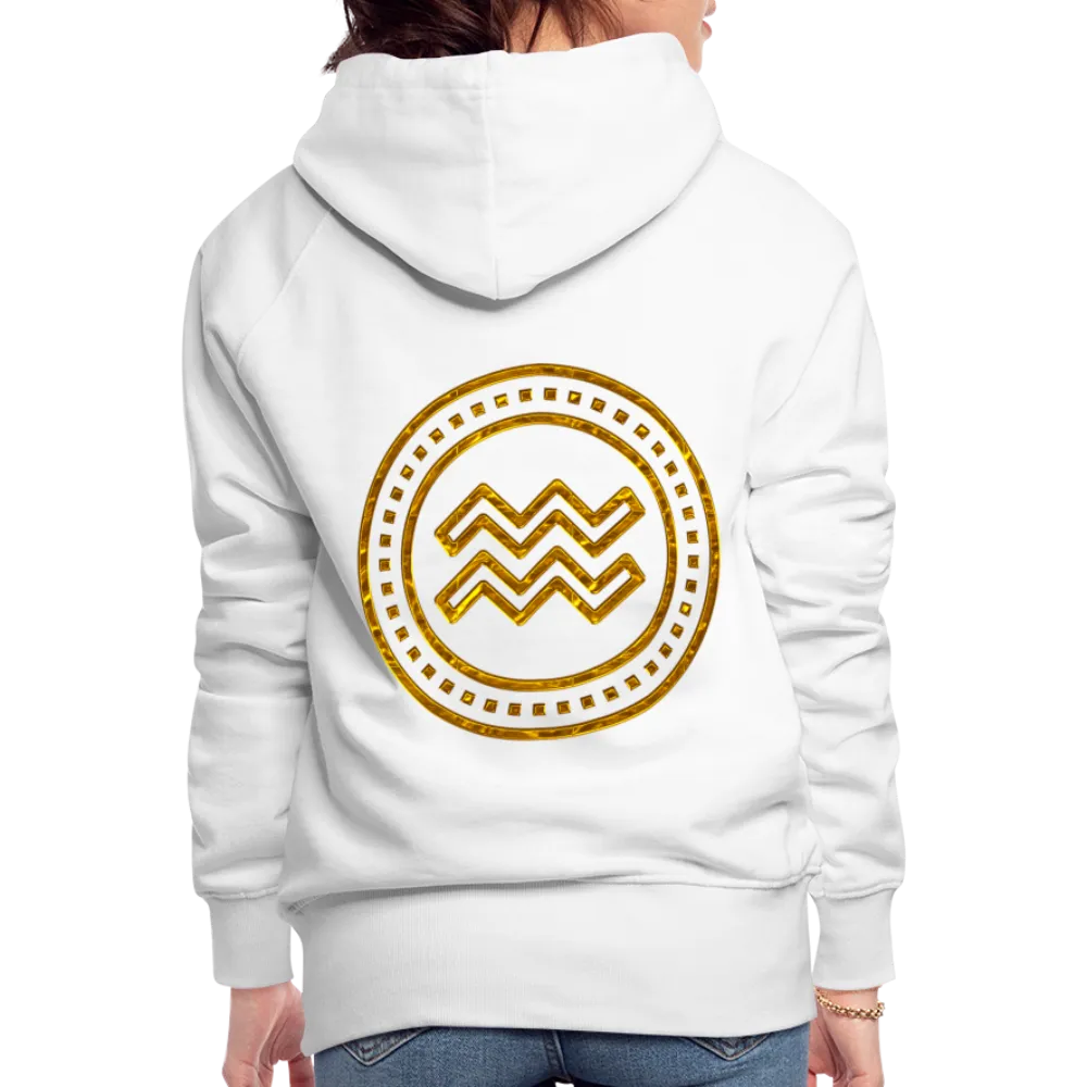 Aquarius Gold Foil 3D Women’s Premium Hoodie