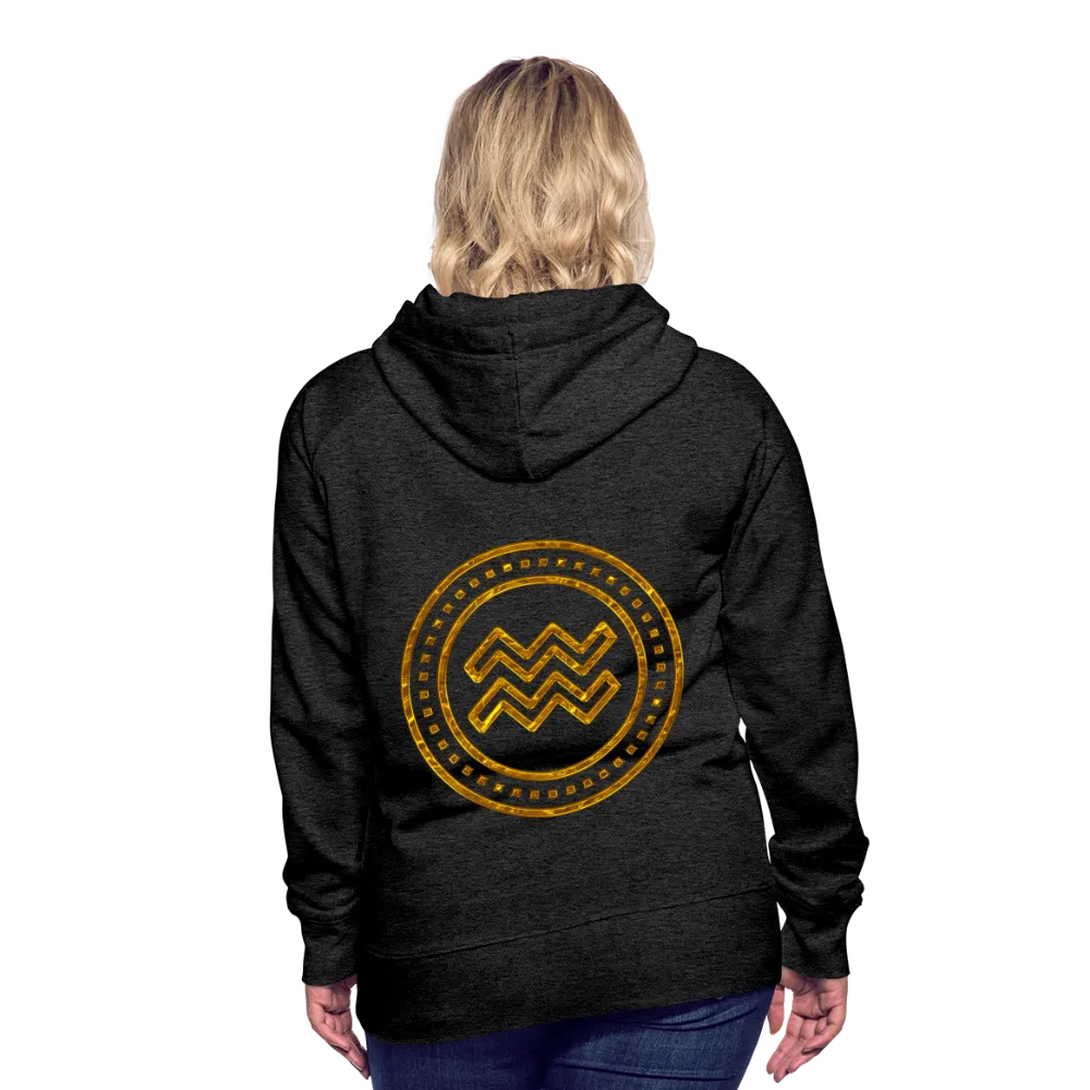 Aquarius Gold Foil 3D Women’s Premium Hoodie