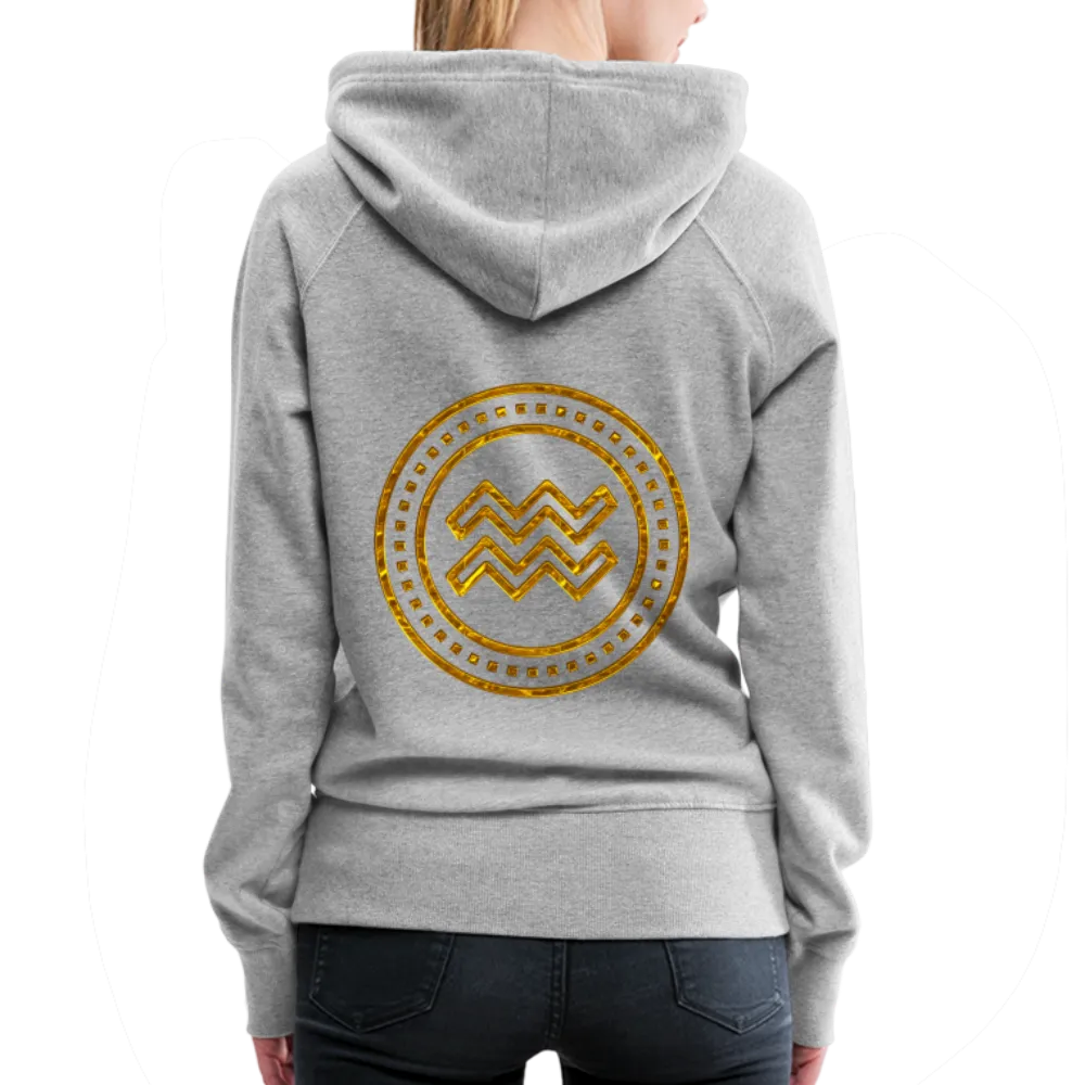 Aquarius Gold Foil 3D Women’s Premium Hoodie