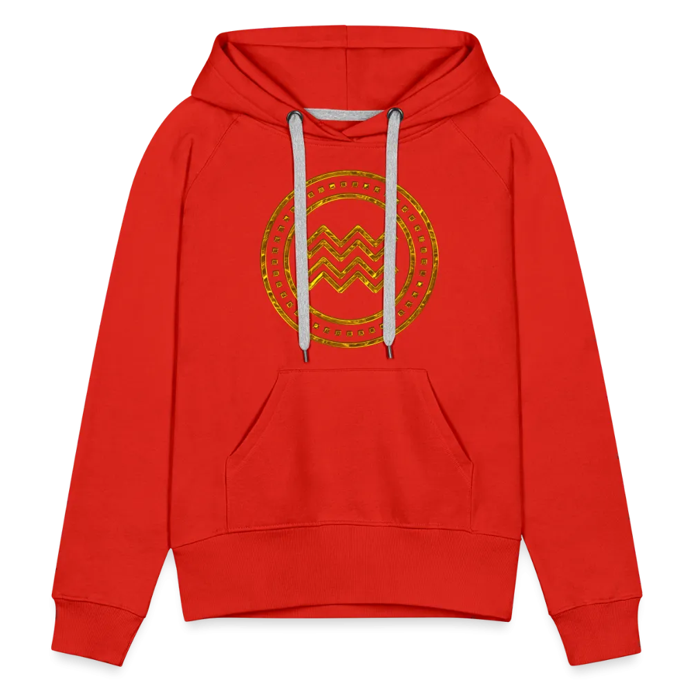 Aquarius Gold Foil 3D Women’s Premium Hoodie