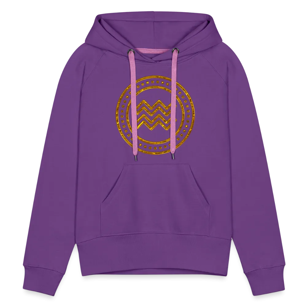 Aquarius Gold Foil 3D Women’s Premium Hoodie