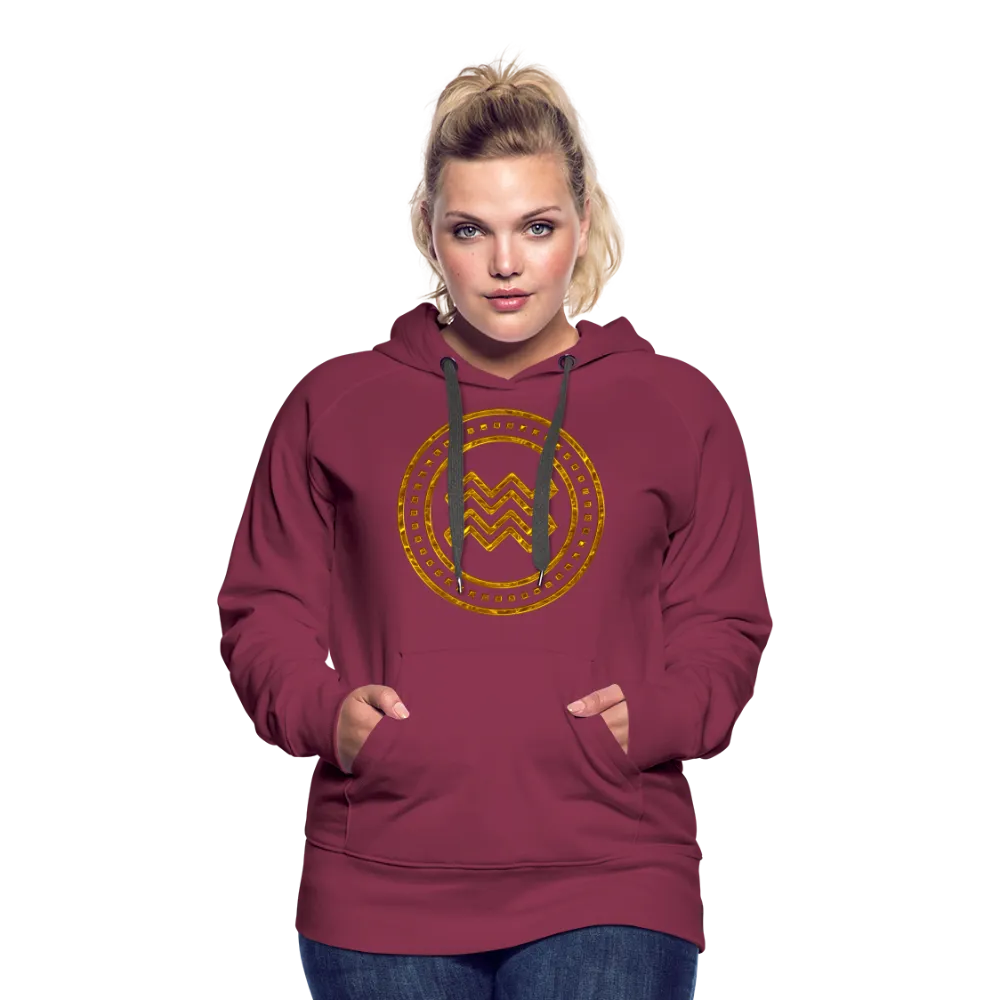Aquarius Gold Foil 3D Women’s Premium Hoodie