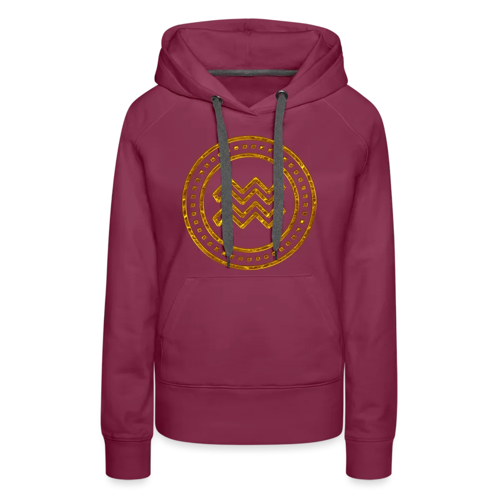 Aquarius Gold Foil 3D Women’s Premium Hoodie