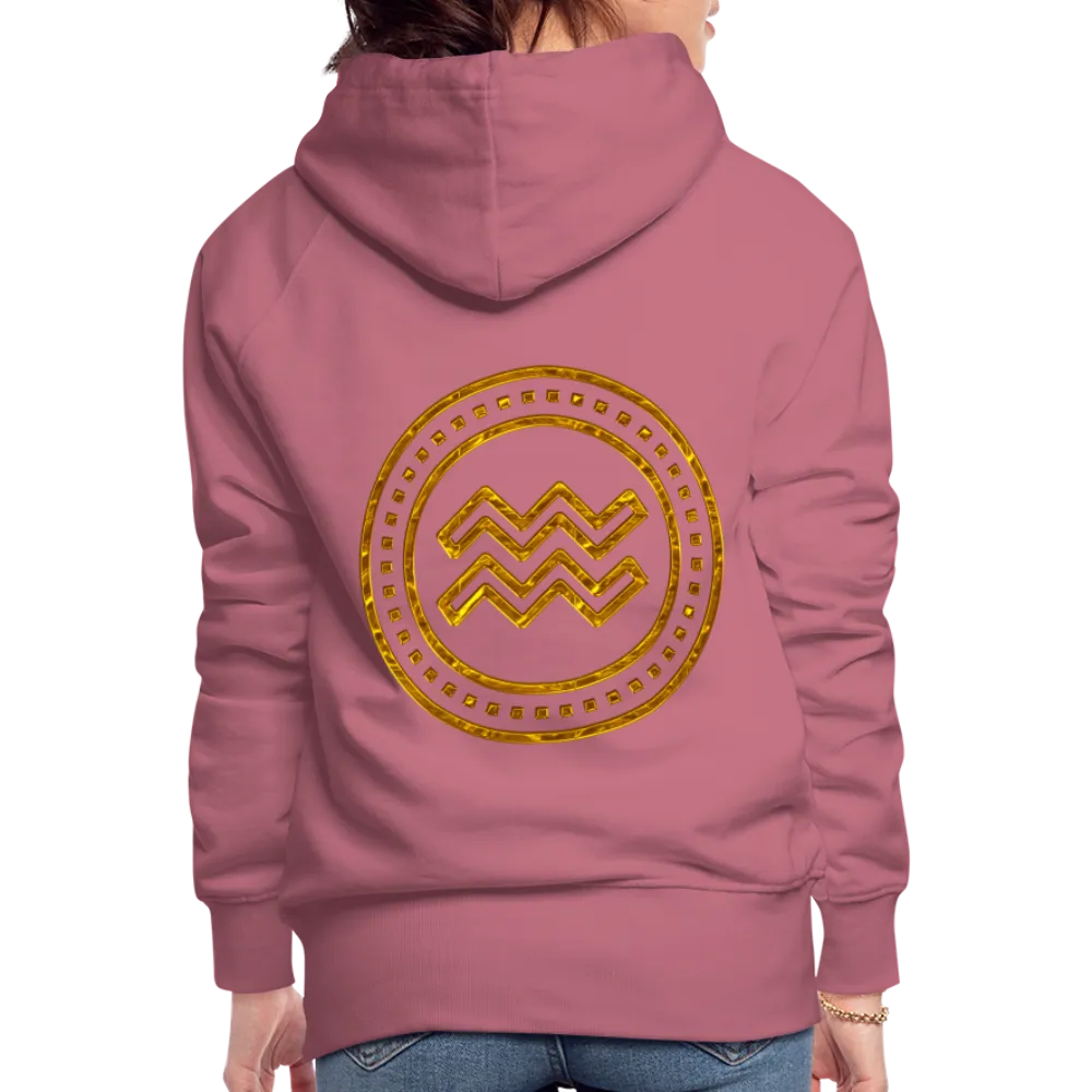 Aquarius Gold Foil 3D Women’s Premium Hoodie