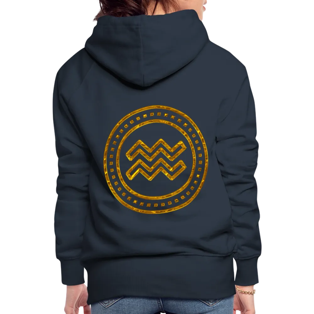 Aquarius Gold Foil 3D Women’s Premium Hoodie