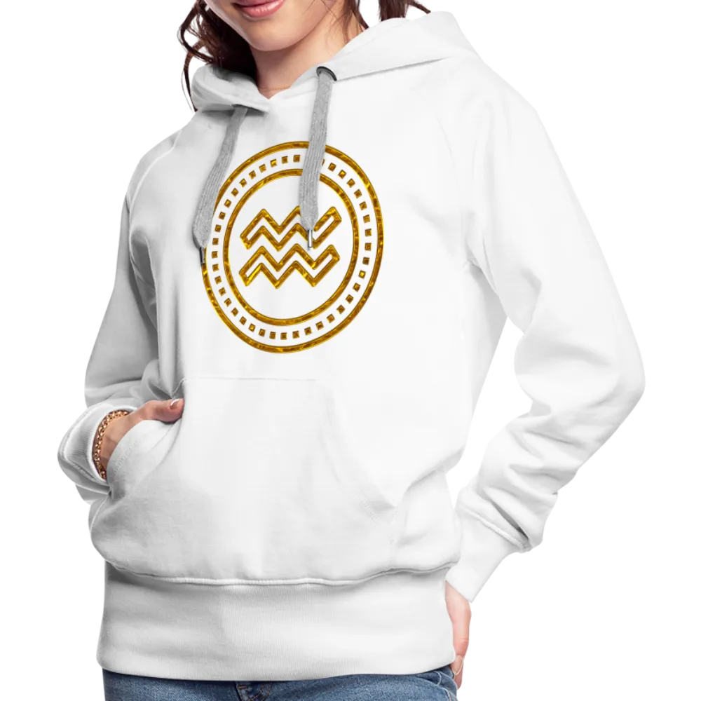 Aquarius Gold Foil 3D Women’s Premium Hoodie