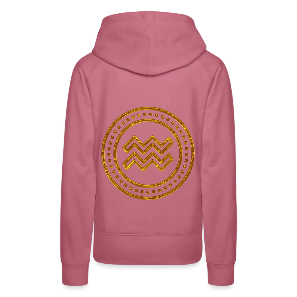 Aquarius Gold Foil 3D Women’s Premium Hoodie
