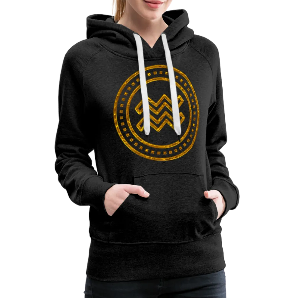 Aquarius Gold Foil 3D Women’s Premium Hoodie