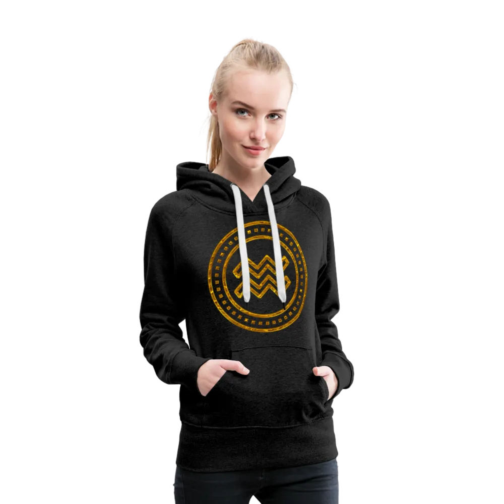 Aquarius Gold Foil 3D Women’s Premium Hoodie
